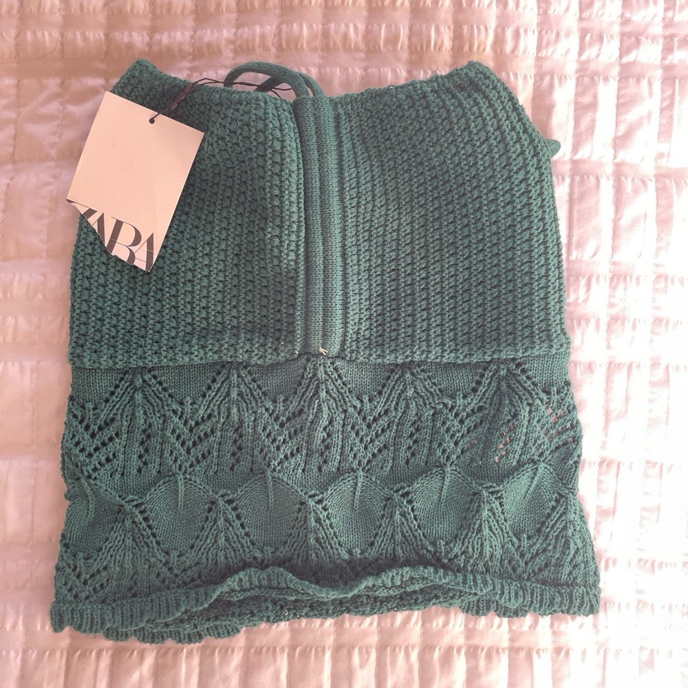 Zara Green Knit Top